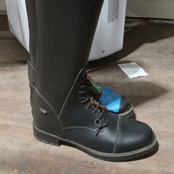New / like black field English Equestrian boots size 7 tall - Picture 3 of 12
